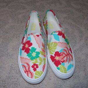 Keds Double Decker Tropical Print Slip-On Sneakers Size-6.5